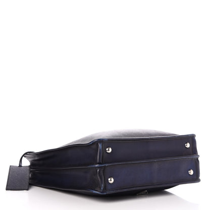 Prada Saffiano Cuir Double Handle Tote Baltico 5 of 16
