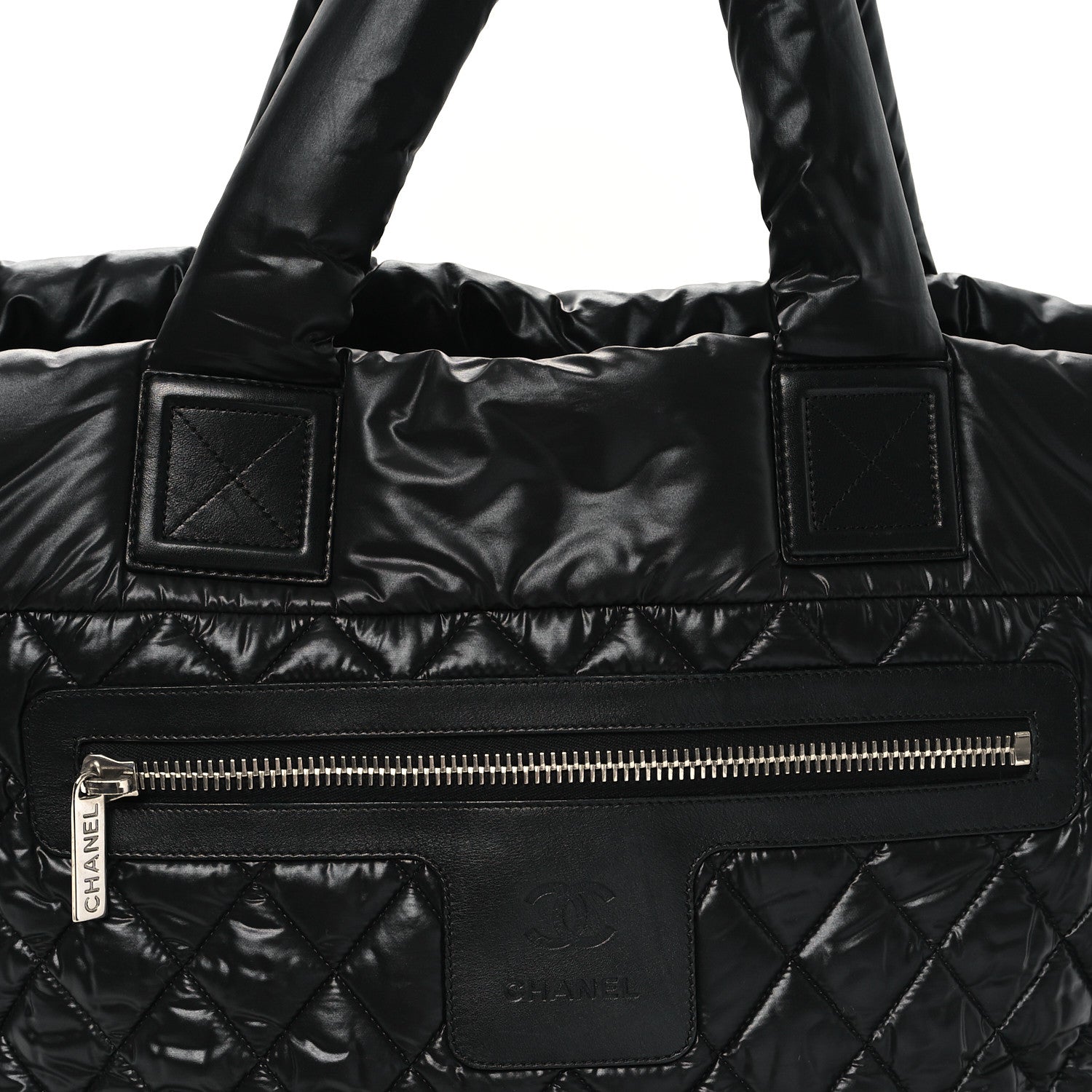 Chanel Nylon Quilted Large Coco Cocoon Tote Black 8 of 10