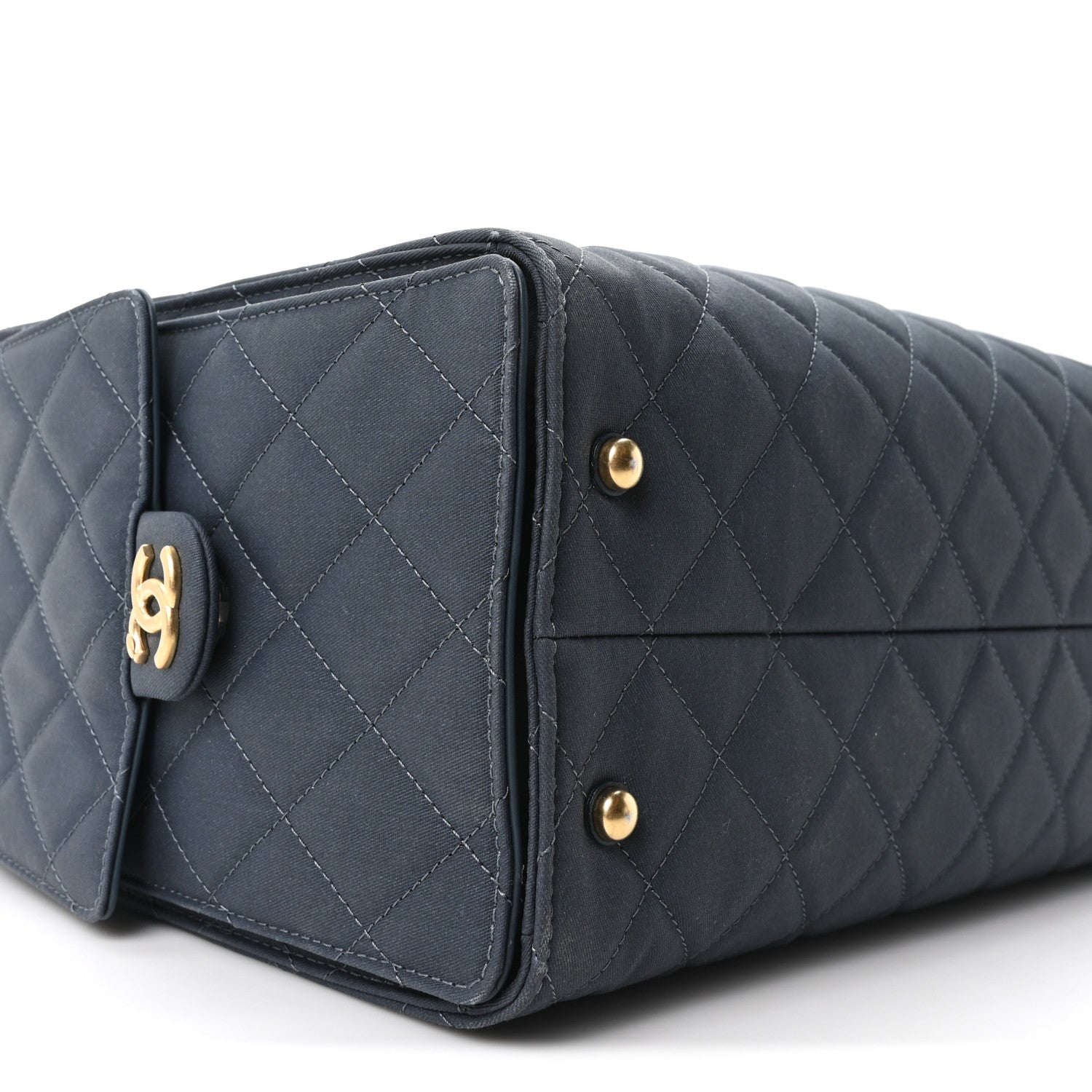Chanel Canvas Quilted Medium Chanel 25 Handbag Dark Blue 10 of 11