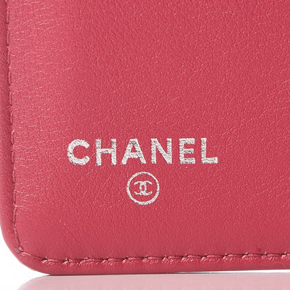 Chanel Patent Camellia Embossed Zipped Pocket Wallet Pink 7 of 9