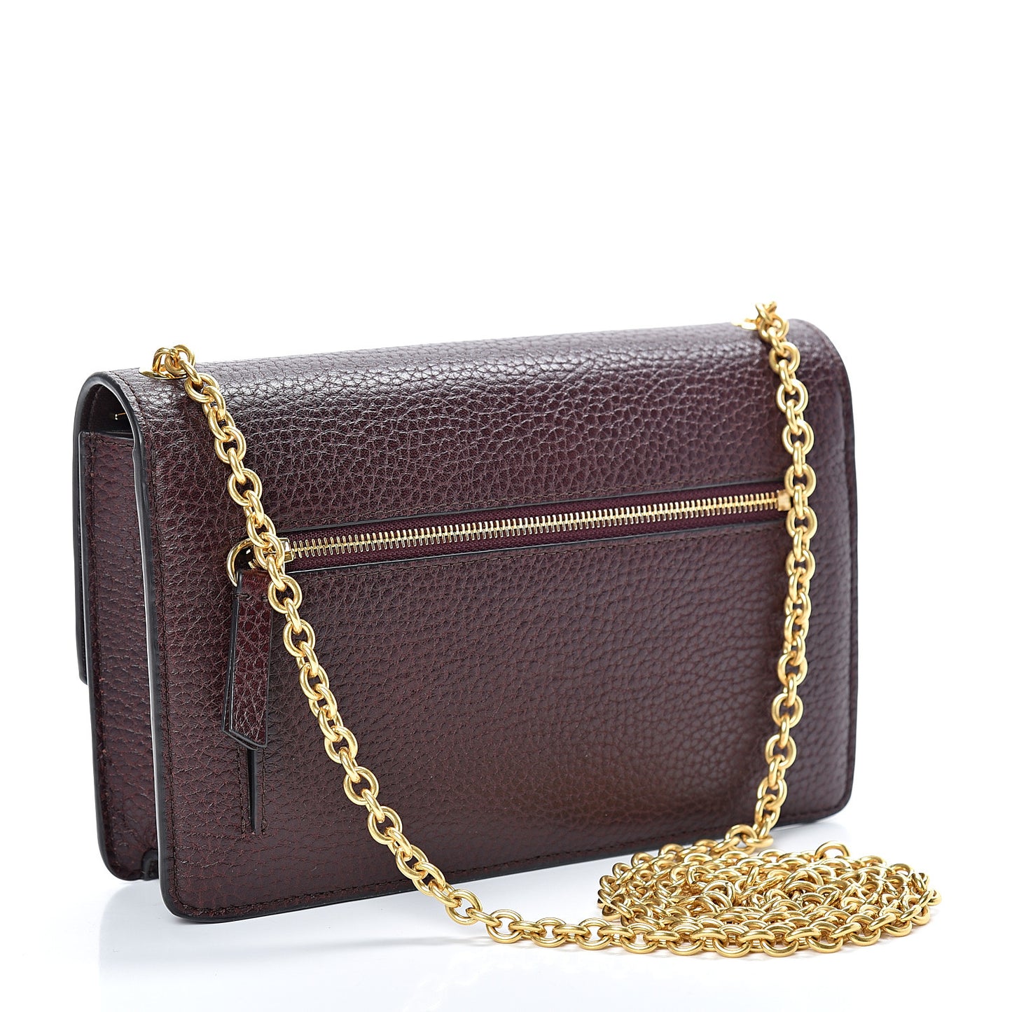 Natural Grained Calfskin Small Darley Satchel Oxblood