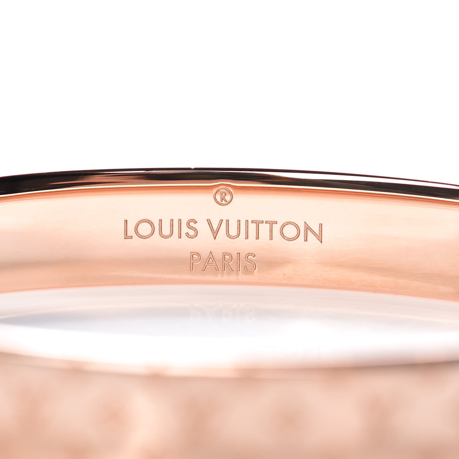 Louis Vuitton Brass Monogram Nanogram Cuff S Pink Gold 4 of 7