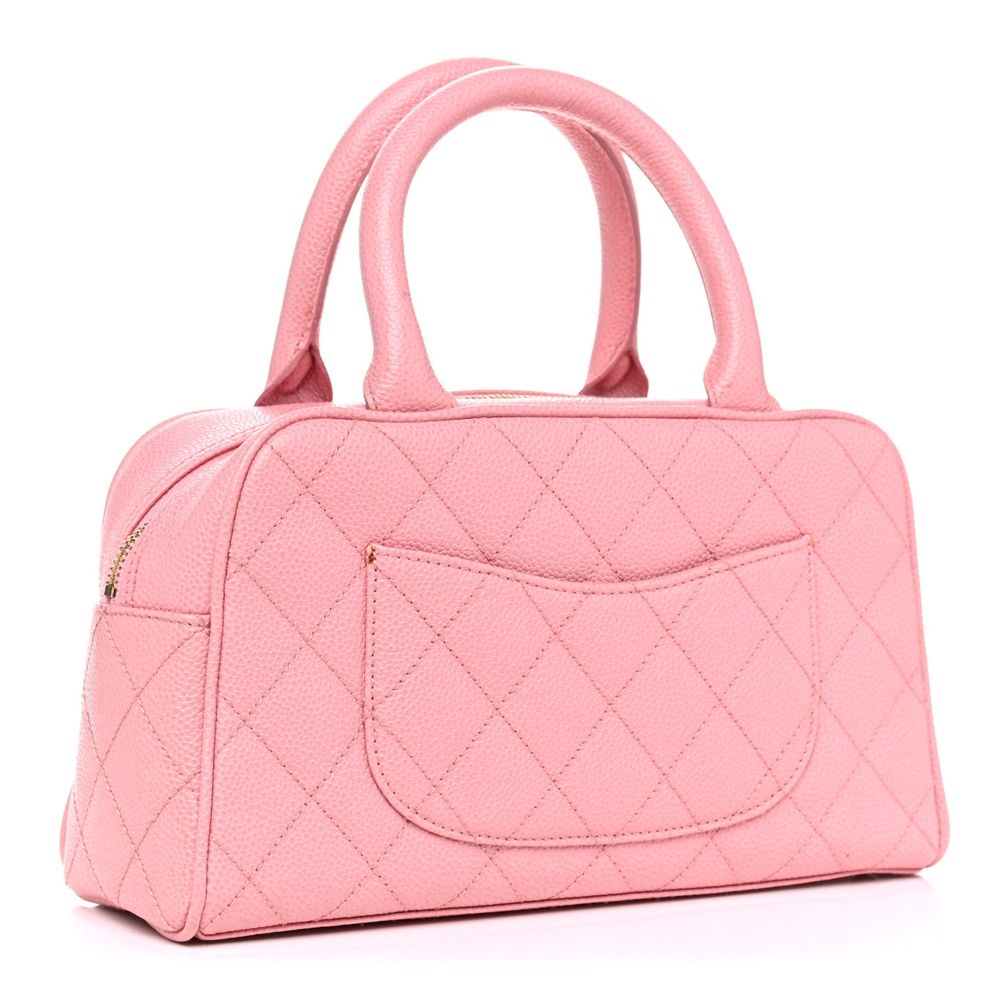 Caviar Quilted Small Bowler Pink