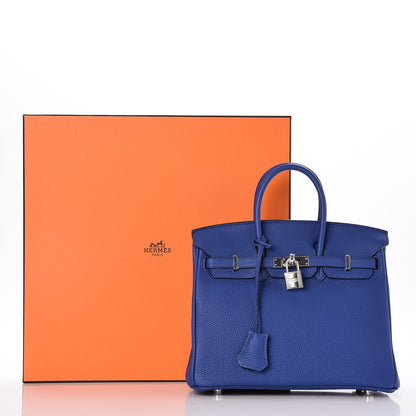 Hermes Togo Birkin 25 Bleu Electrique 34 of 34