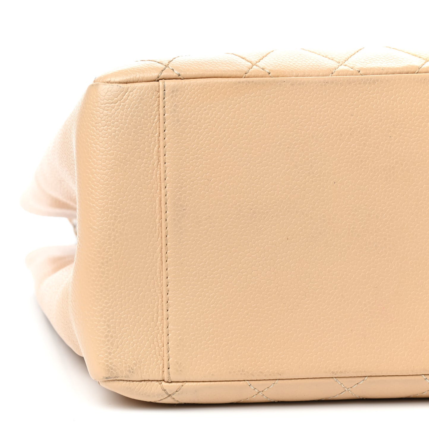 Caviar Quilted Grand Shopping Tote GST Beige Clair