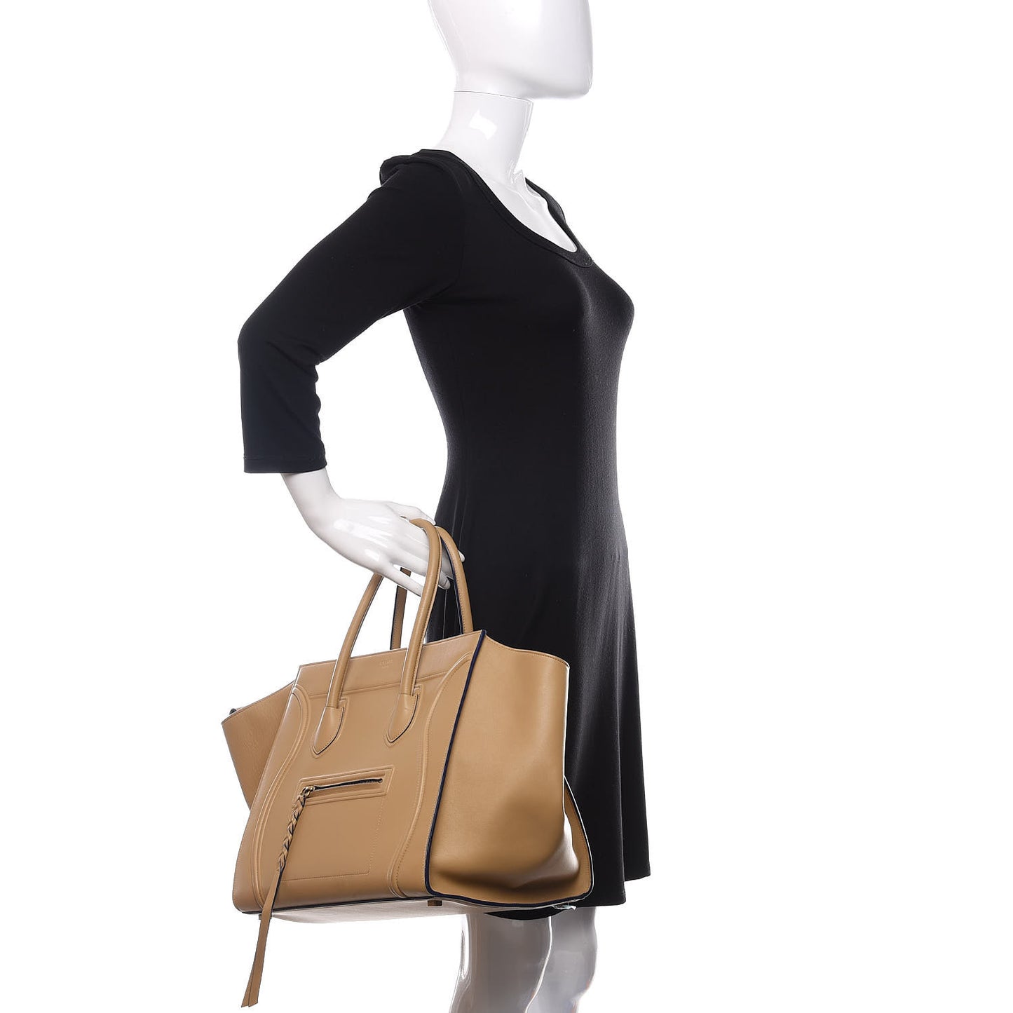 Smooth Calfskin Medium Phantom Luggage Sand