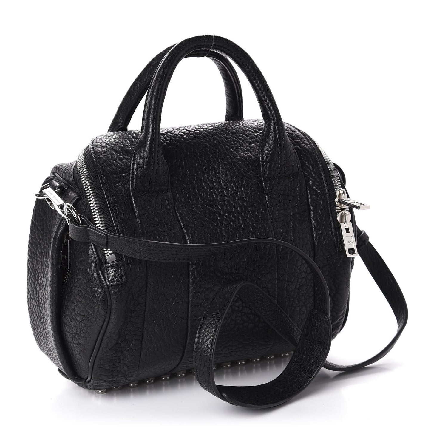 Pebbled Lambskin Rockie Black Rhodium Hardware