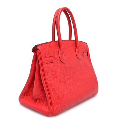 Hermes Togo BIRKIN 30 Rouge Pivoine 3 of 9