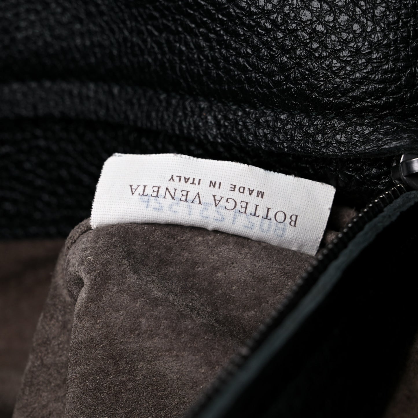 Washed Cervo Deerskin Large Hobo Black