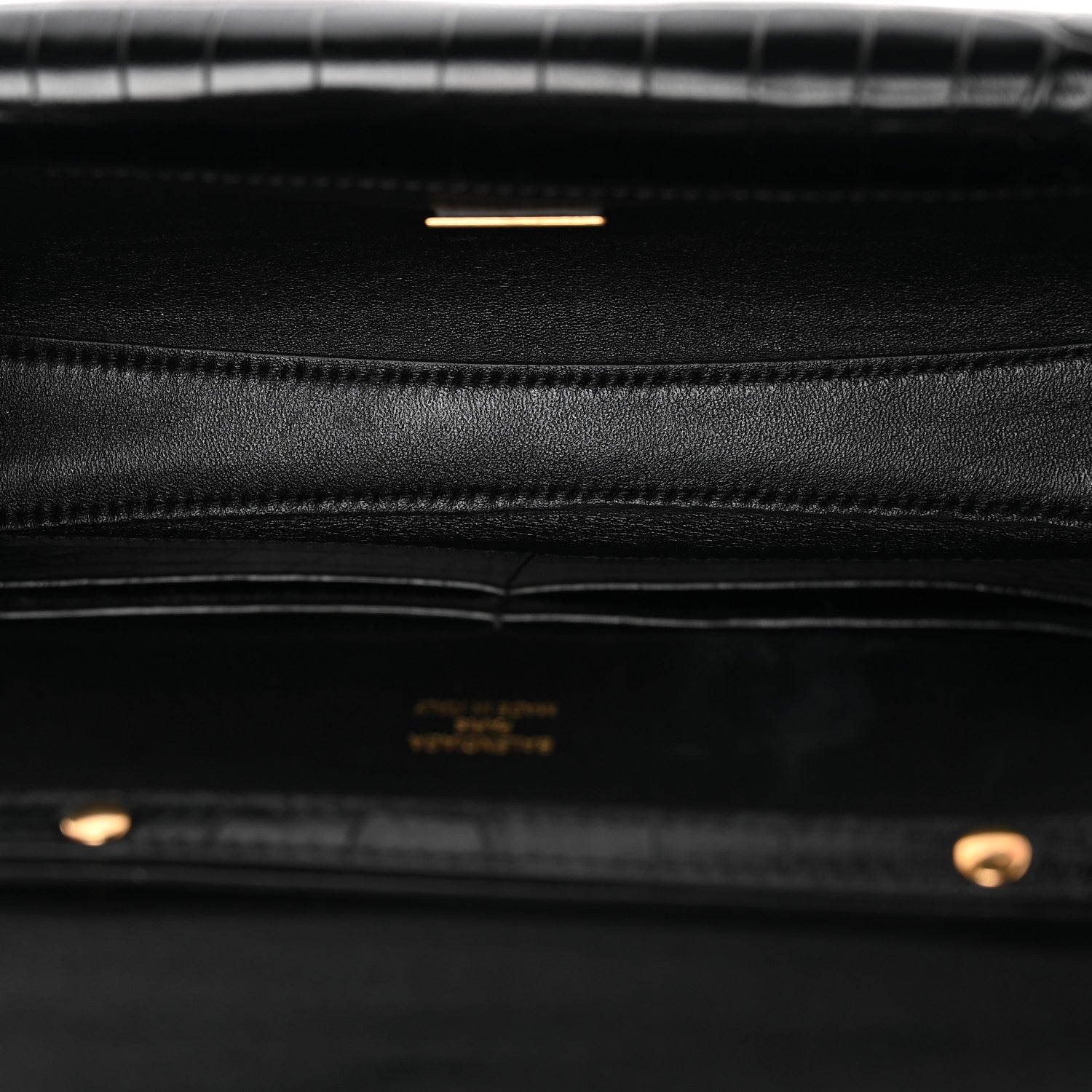 Balenciaga Crocodile Embossed Small Bel Air Clutch On Strap Black 5 of 9