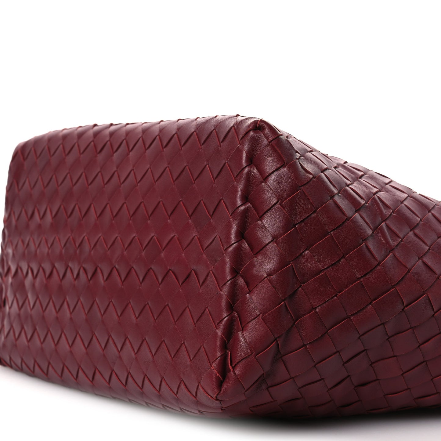 Nappa Intrecciato Medium Garda Bag Dark Red
