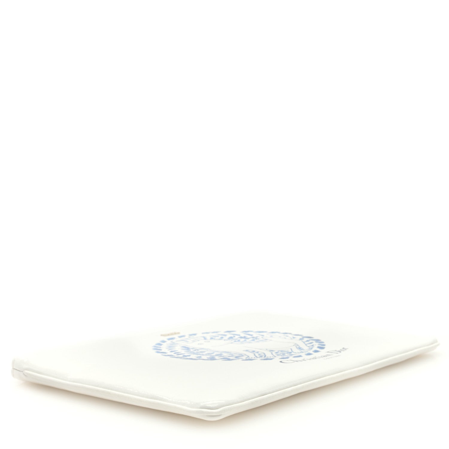 Christian Dior Vinyl Dog Cosmetic Pouch White Blue 4 of 6