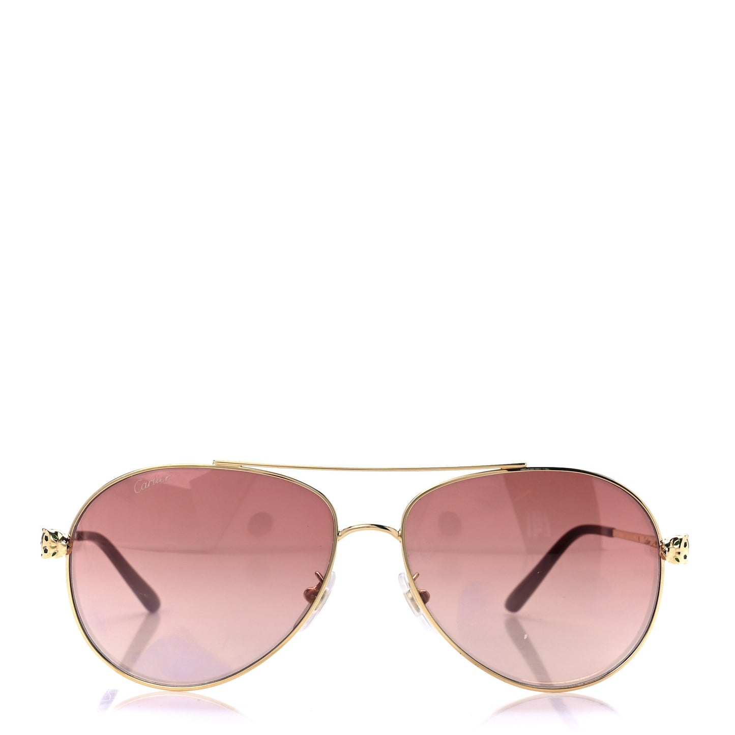 Panthere De Cartier Aviator 140 Sunglasses Gold