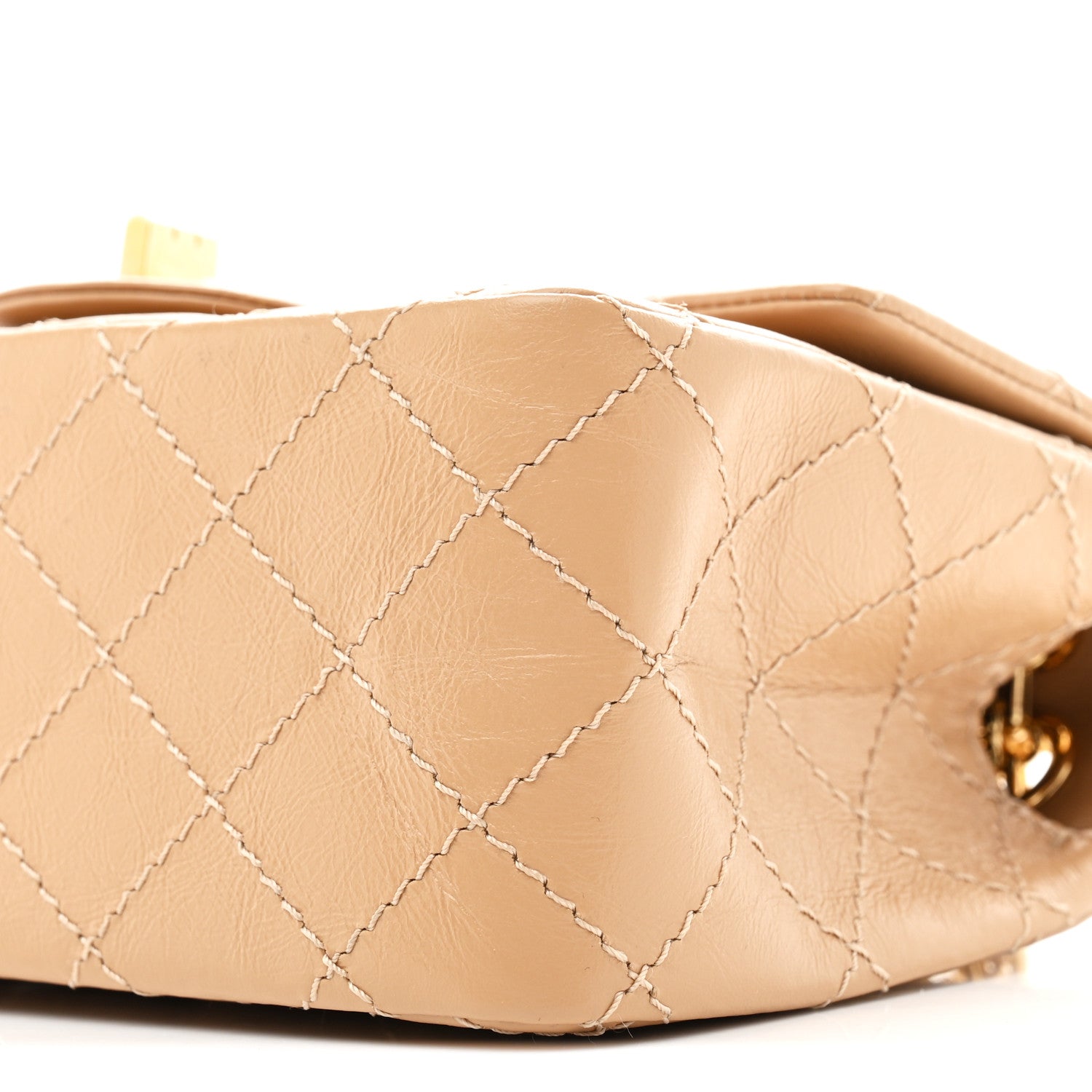 Chanel Aged Calfskin Quilted 2.55 Reissue Mini Flap Beige 10 of 10