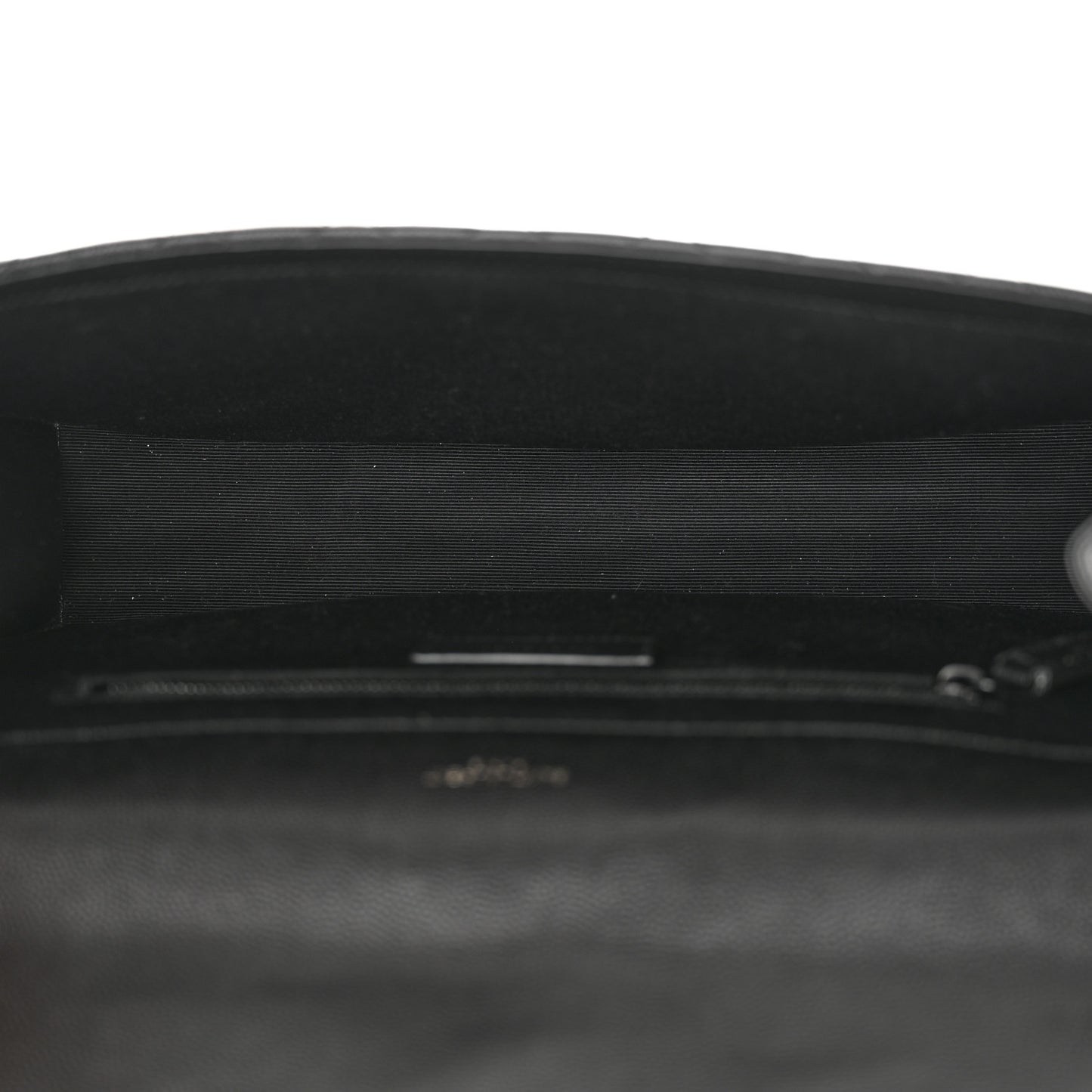 Grain De Poudre Textured Mixed Matelasse Large Triquilt Monogram Monochrome Satchel Black