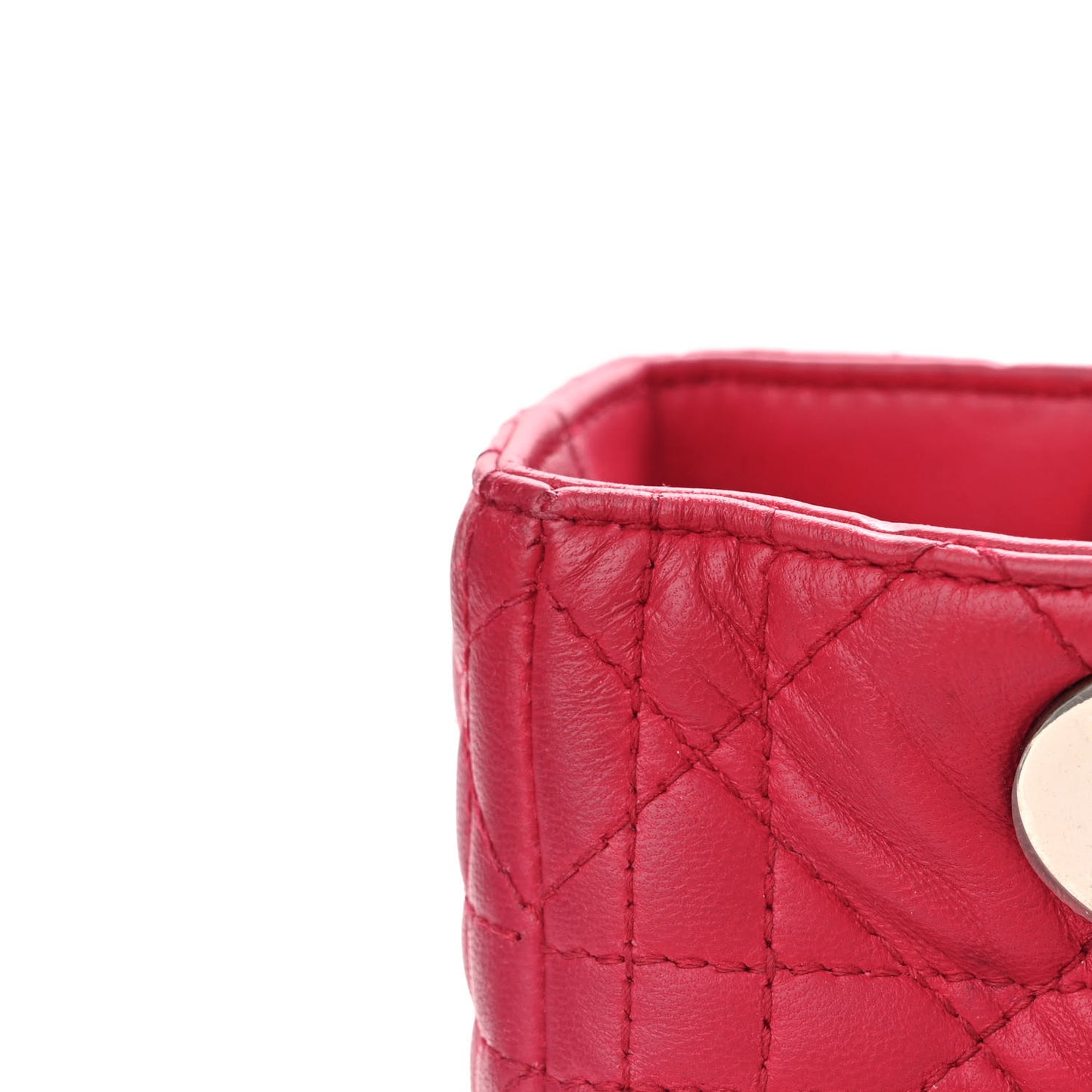 Lambskin Cannage Medium Lady Dior Fuchsia
