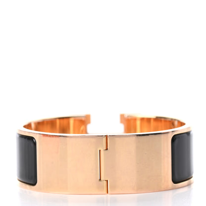 Hermes Enamel Wide Clic Clac H Bracelet PM Black 3 of 5