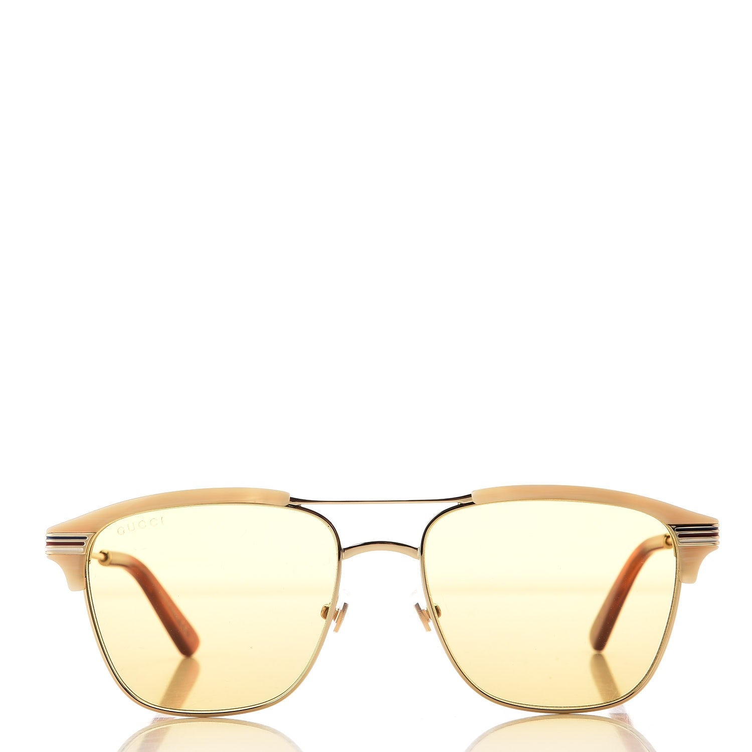 Gucci Square Frame Sunglasses GG0241S Beige 2 of 9