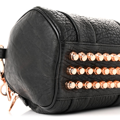 Alexander Wang Pebbled Lambskin Mini Rockie Black Rose Gold Hardware 9 of 10