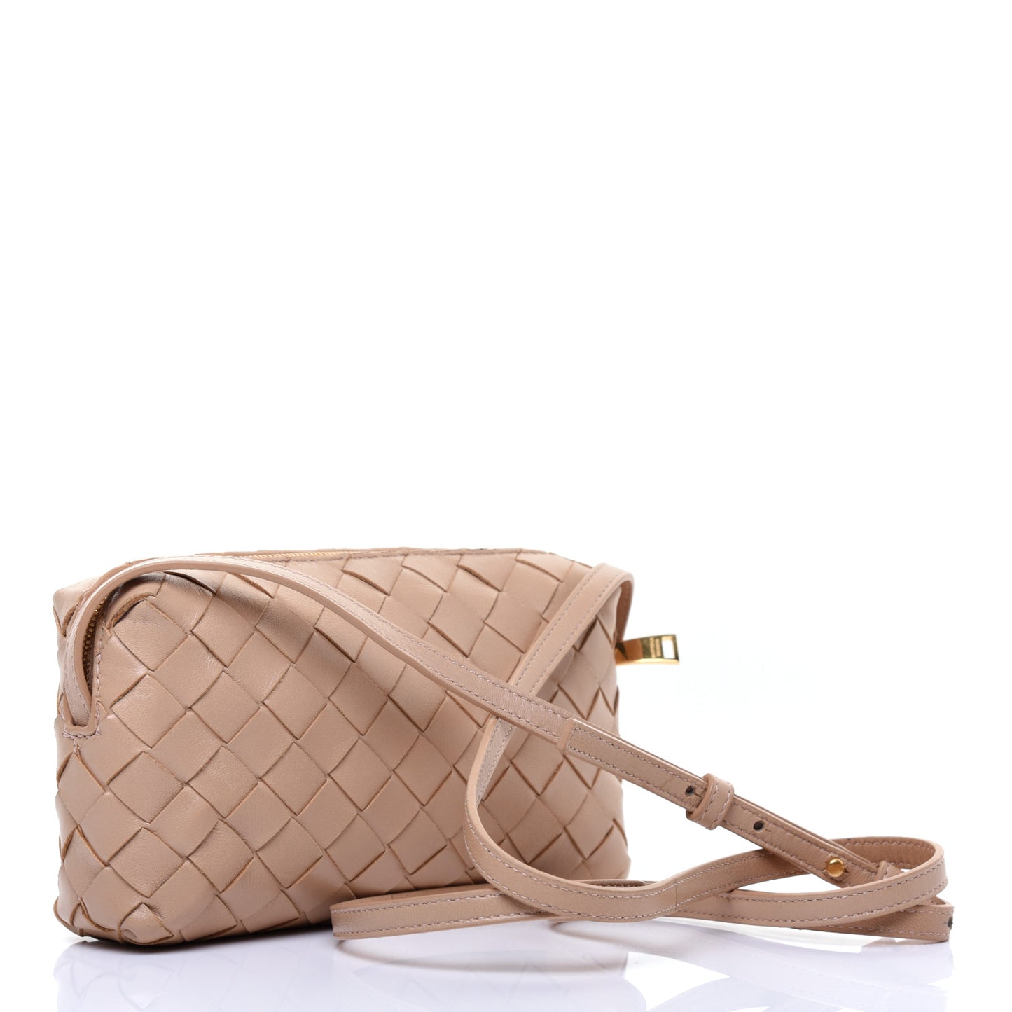 Nappa Intrecciato Crossbody Mink