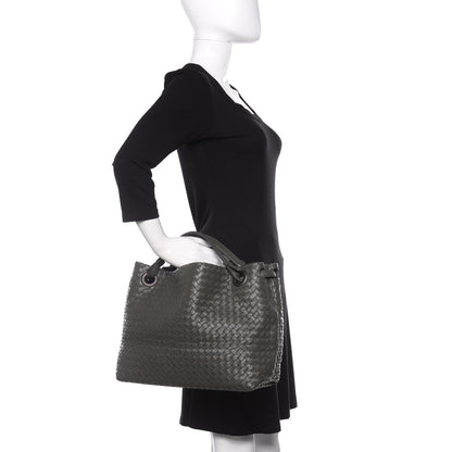 Bottega Veneta Nappa Intrecciato Medium Garda Bag Light Grey 2 of 9
