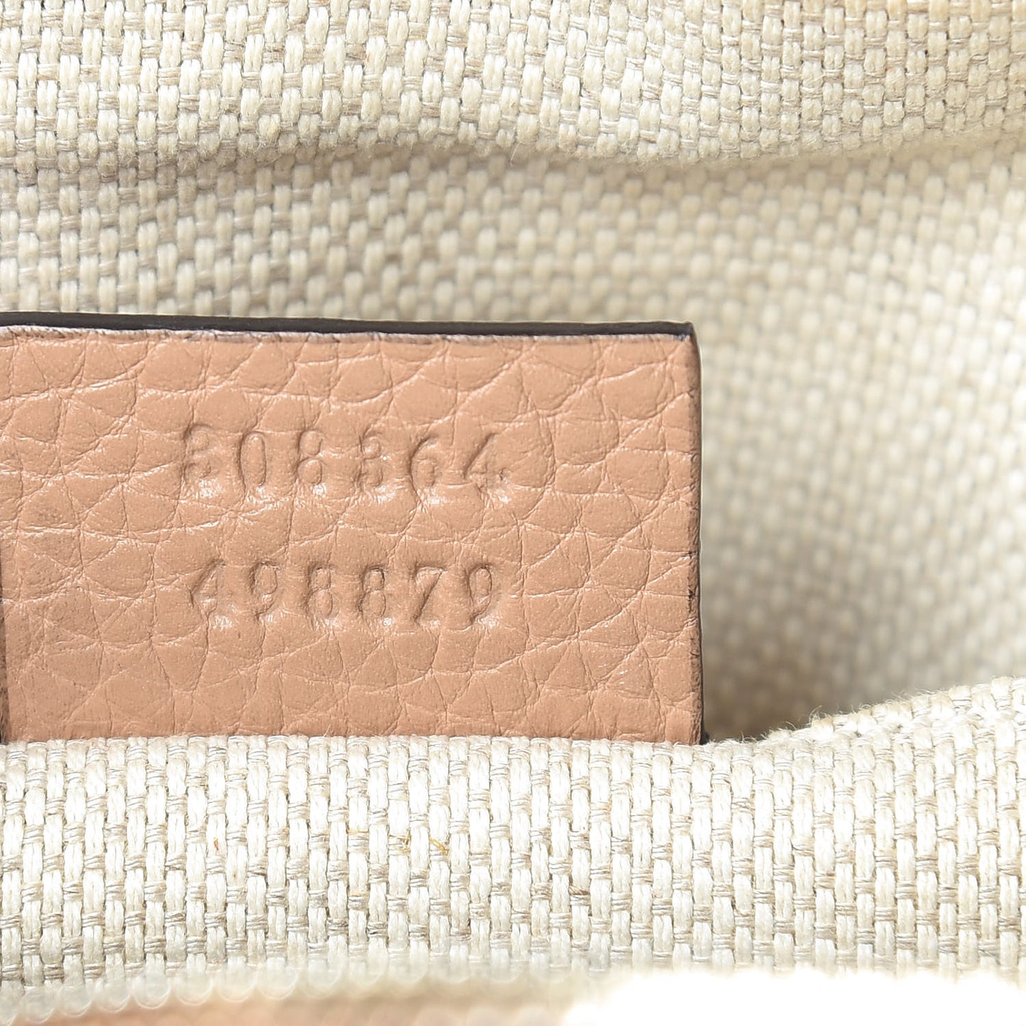 Pebbled Calfskin Small Soho Disco Bag Rose Beige