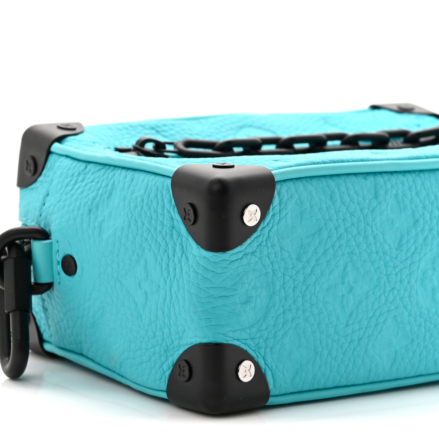 Taurillon Monogram Mini Soft Trunk Turquoise