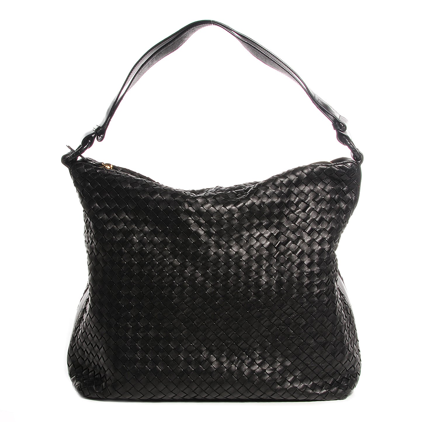 Nappa Intrecciato Shoulder Bag Nero Black
