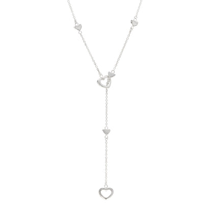 Tiffany Sterling Silver Heart Lariat Necklace 1 of 4
