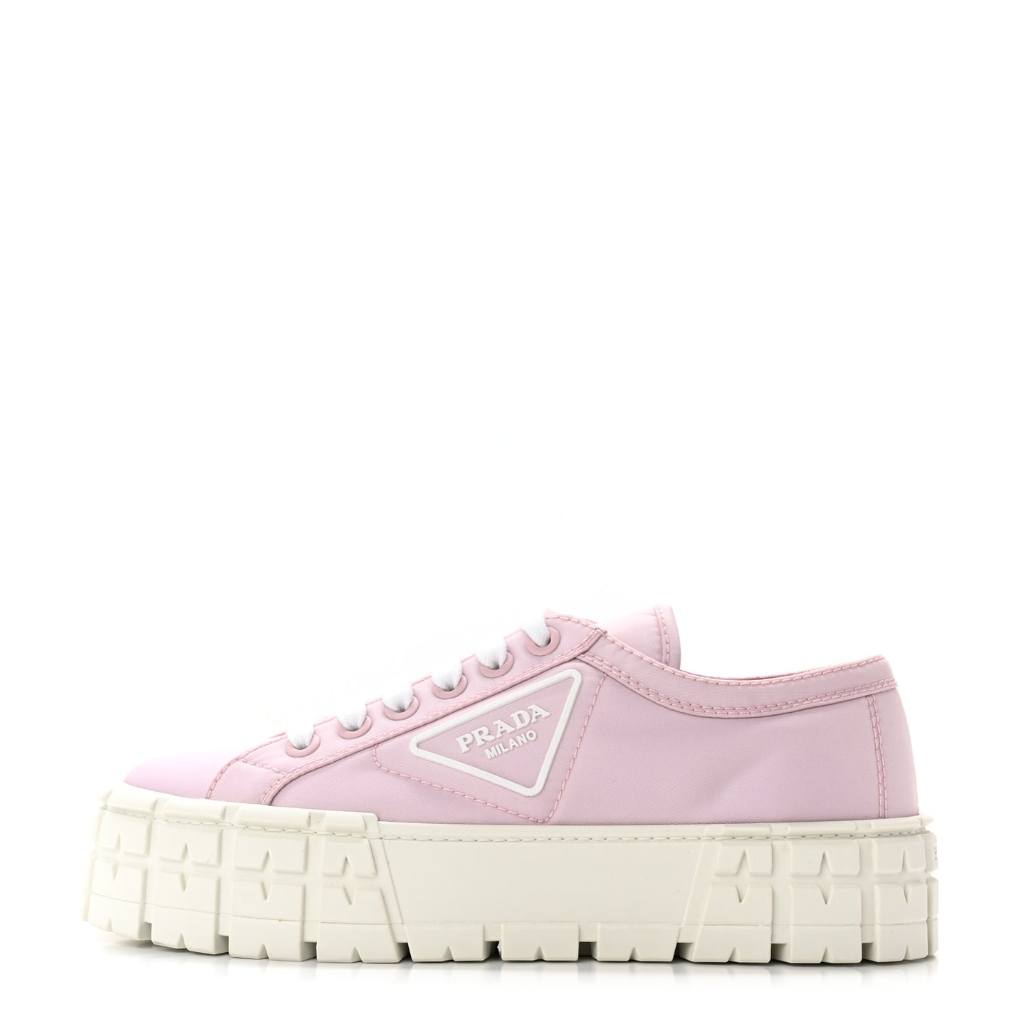 Re-Nylon Gabardine Triangle Logo Double Wheel 50mm Sneakers 40 Alabastro