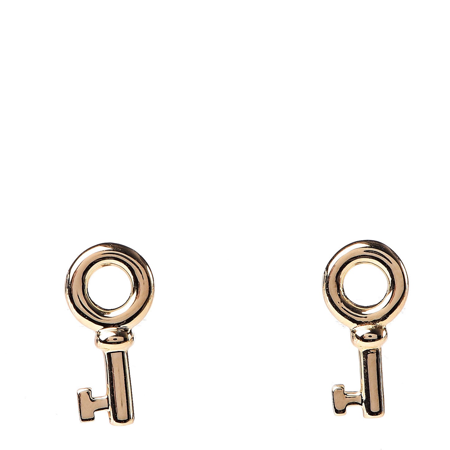 18K Yellow Gold Mini Key Earrings