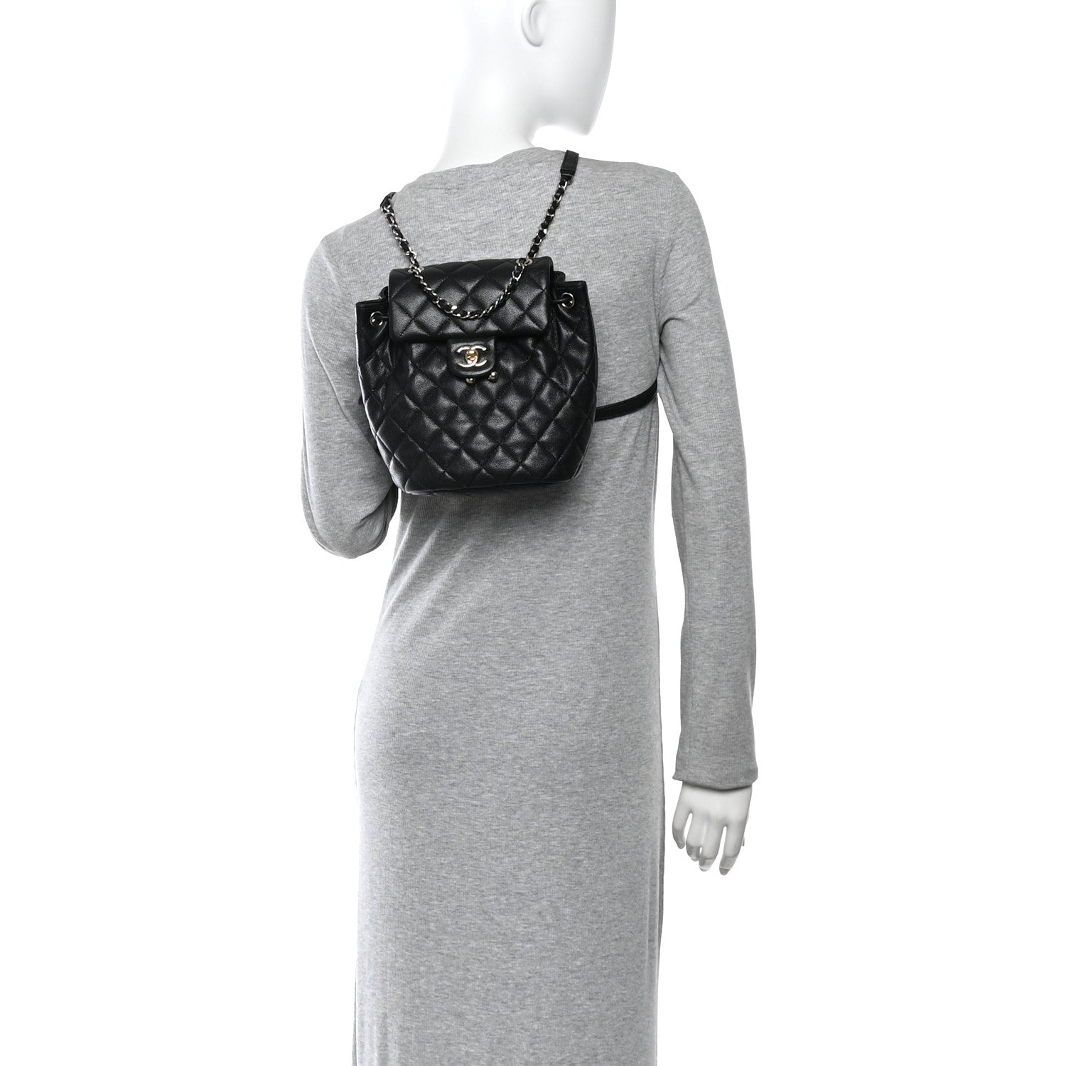 Chanel Caviar Quilted Mini Urban Spirit Backpack Black 2 of 13