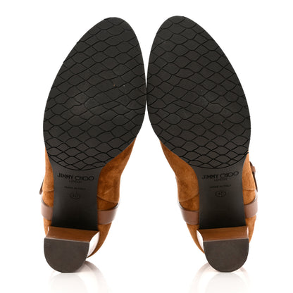Jimmy Choo Suede Hose 80 Boots 40 Brown 7 of 11