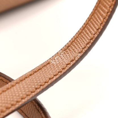 Prada Saffiano Cuir Medium Double Bag Caramel Fuoco 19 of 19
