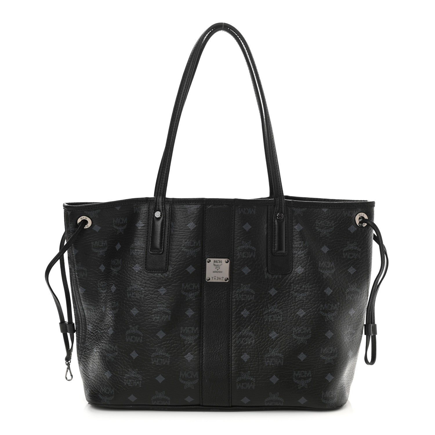 MCM Visetos Medium Liz Reversible Shopper Tote Black 1 of 12