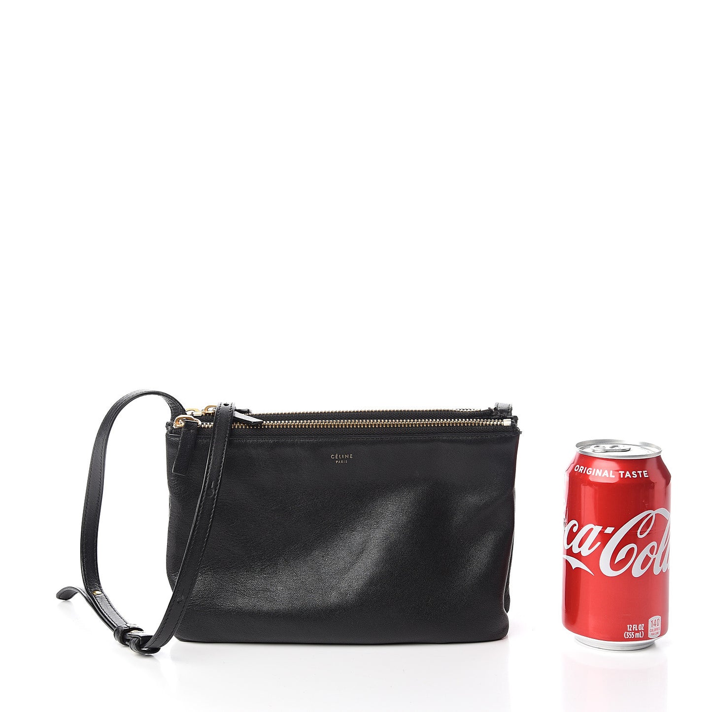 Lambskin Small Trio Crossbody Bag Black