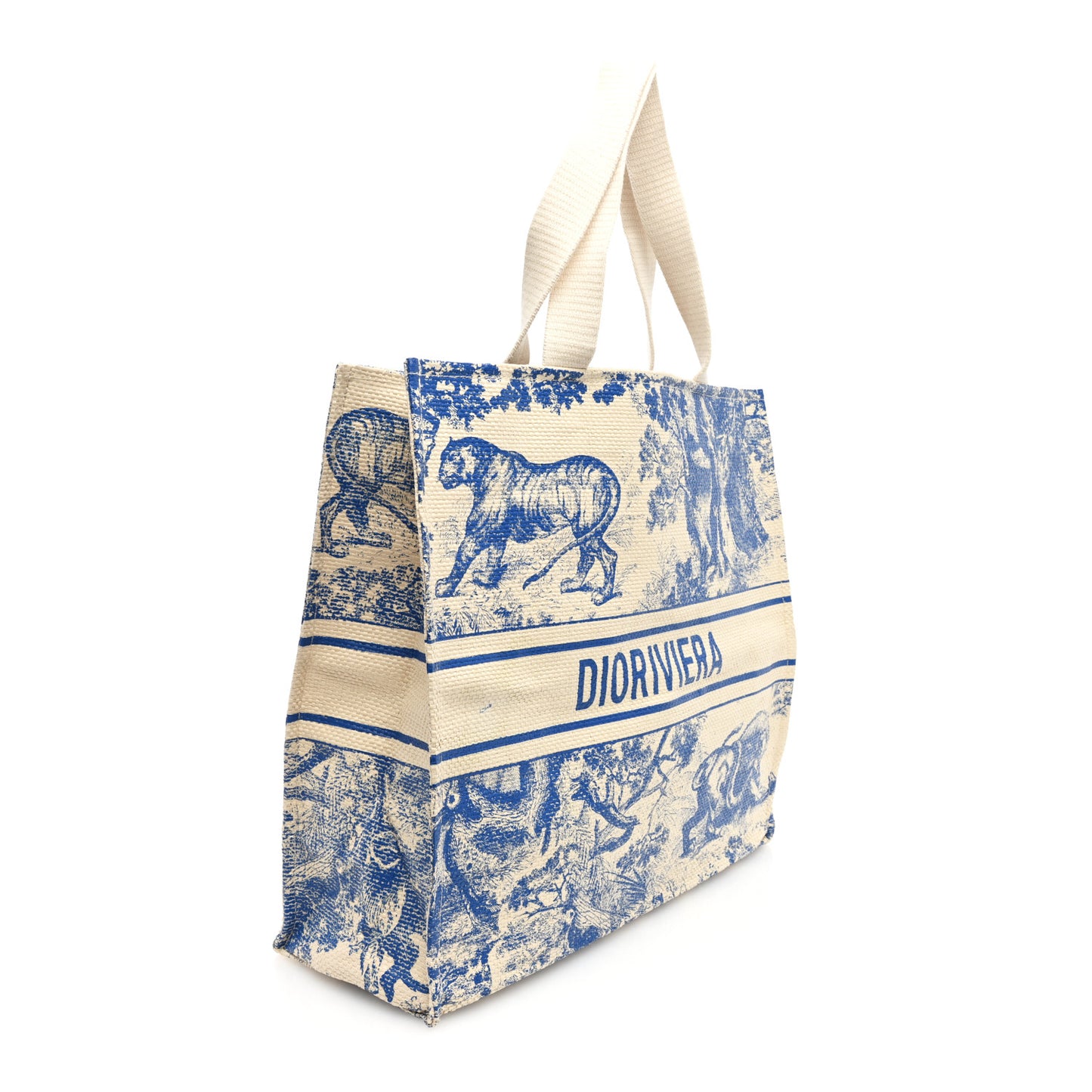 Straw Dioriviera Tote Blue