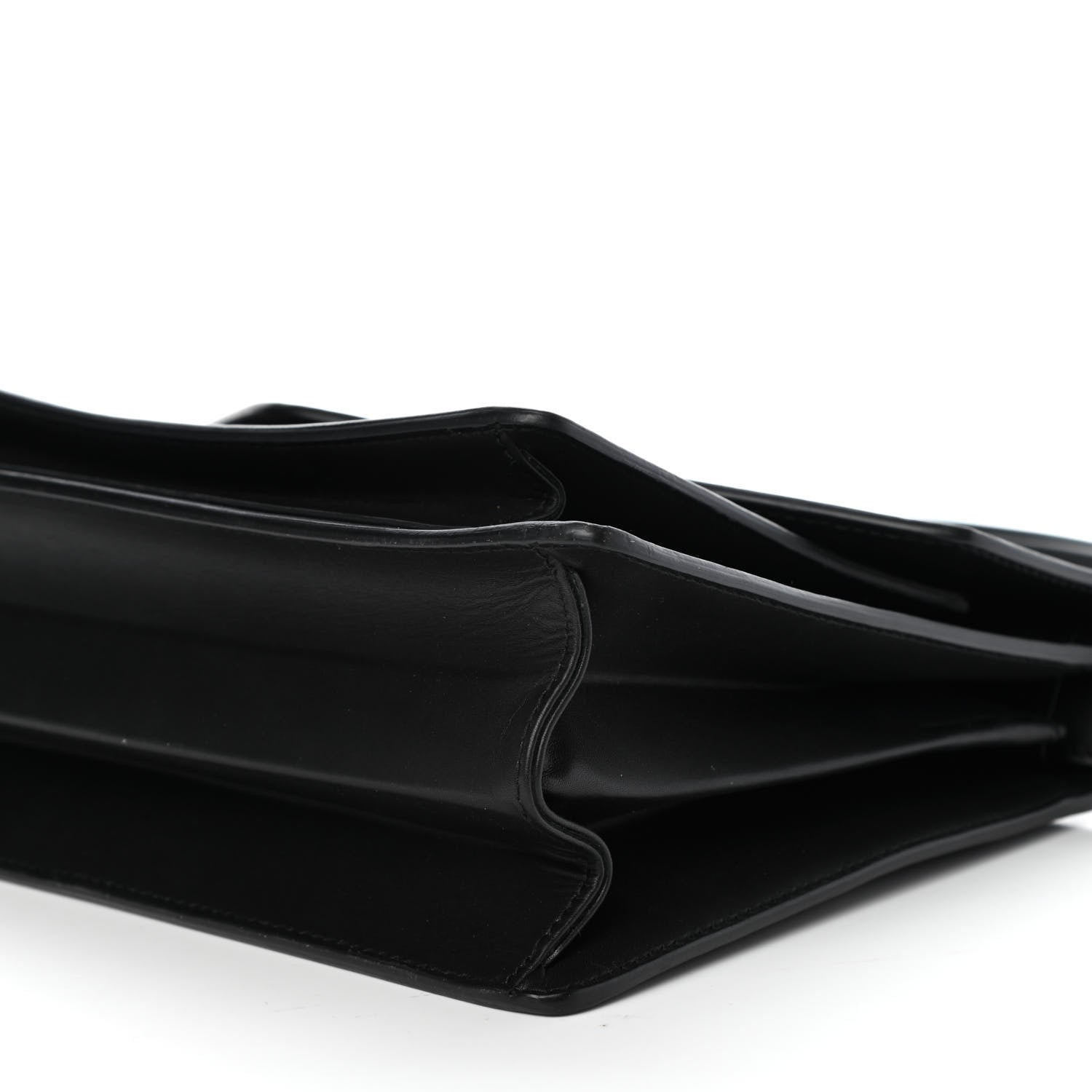 Balenciaga Calfskin Triangle Flap Shouder Bag Black 10 of 10