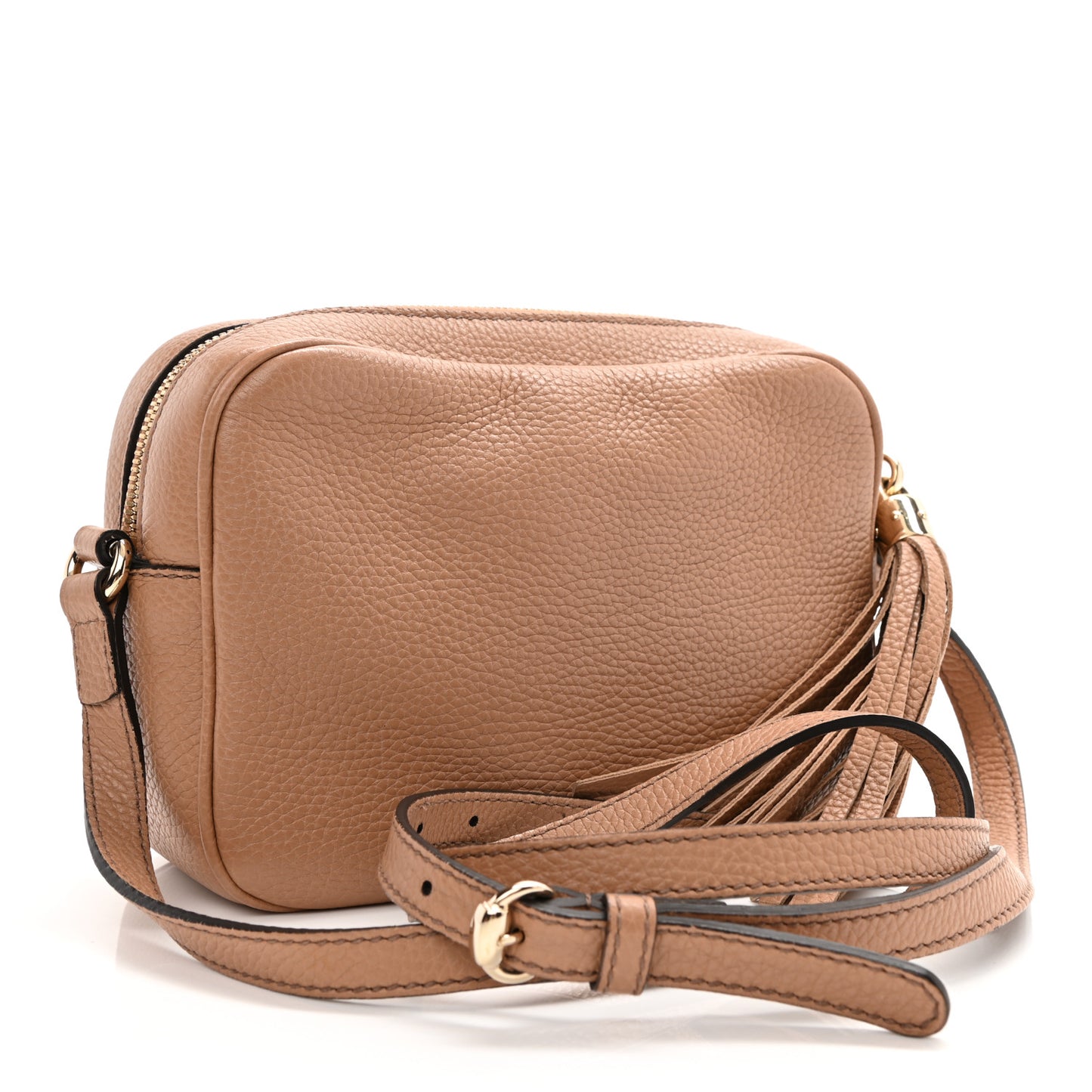 Pebbled Calfskin Small Soho Disco Bag Camelia