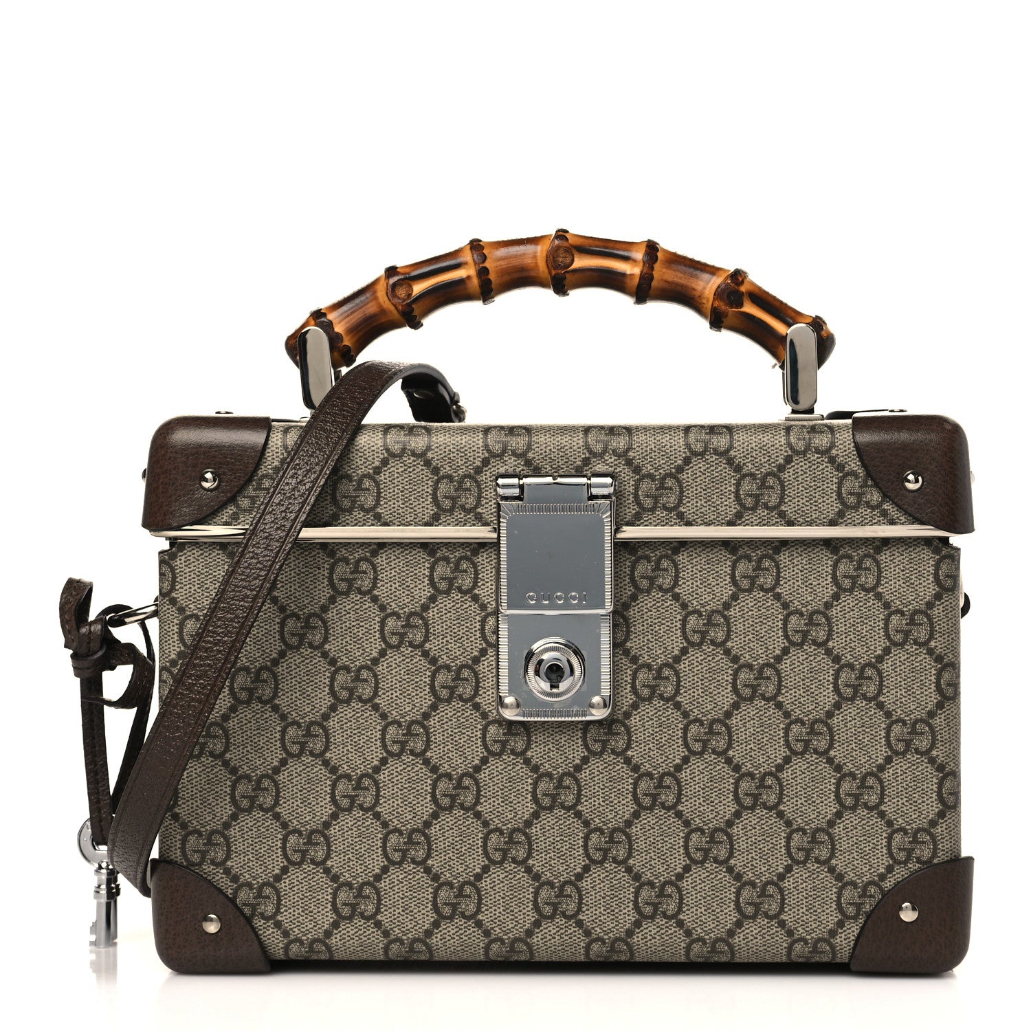 Gucci GG Supreme Monogram Globe-Trotter Beauty Case Brown 1 of 9