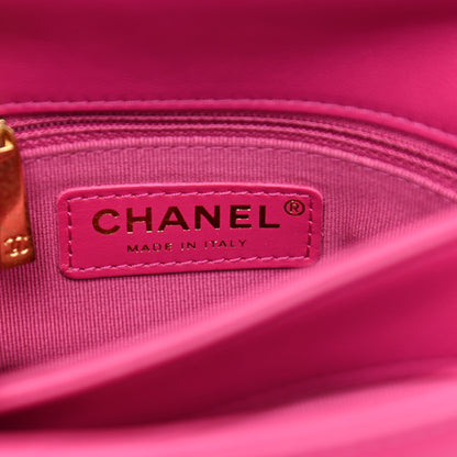 Chanel Lambskin Quilted Small Chain Top Handle Flap Pink 6 of 9