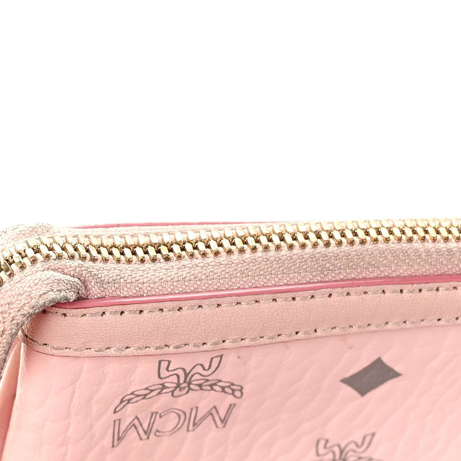 MCM Visetos Liz Shopper Tote Pouch Light Pink 10 of 12
