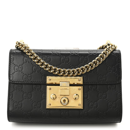 Gucci Guccissima Small Padlock Shoulder Bag Black 1 of 10