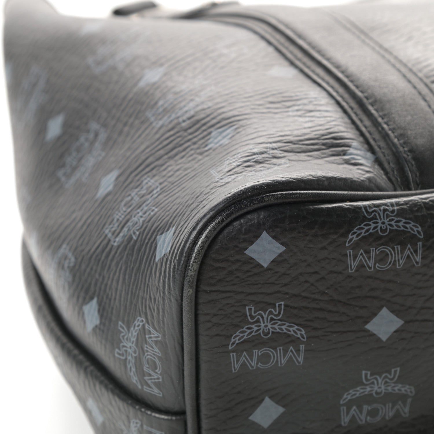 MCM Visetos Shopping Tote Black 12 of 16