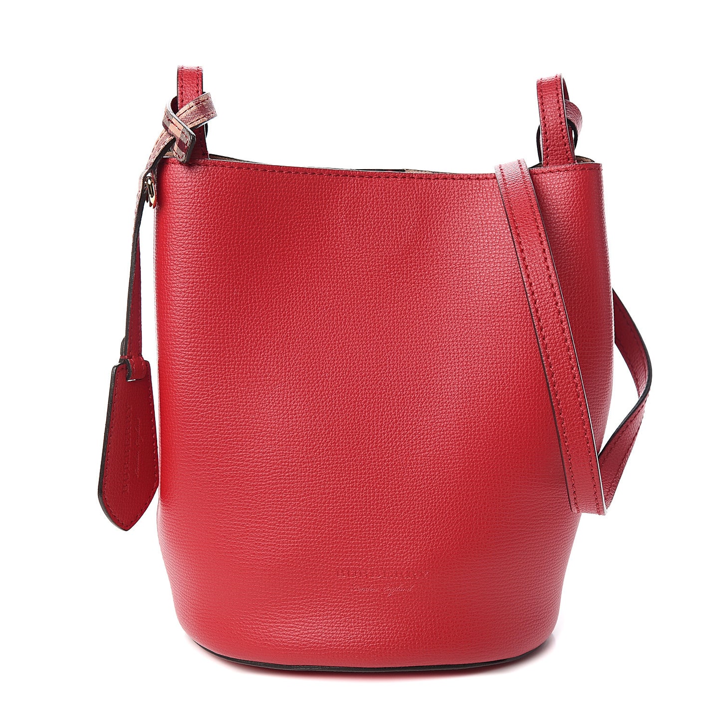 Calfskin Small Lorne Bucket Crossbody Red