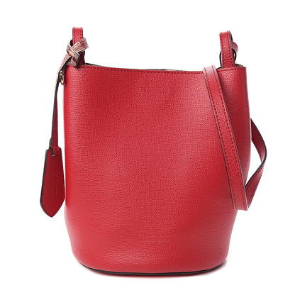 Burberry Calfskin Small Lorne Bucket Crossbody Red 1 of 8