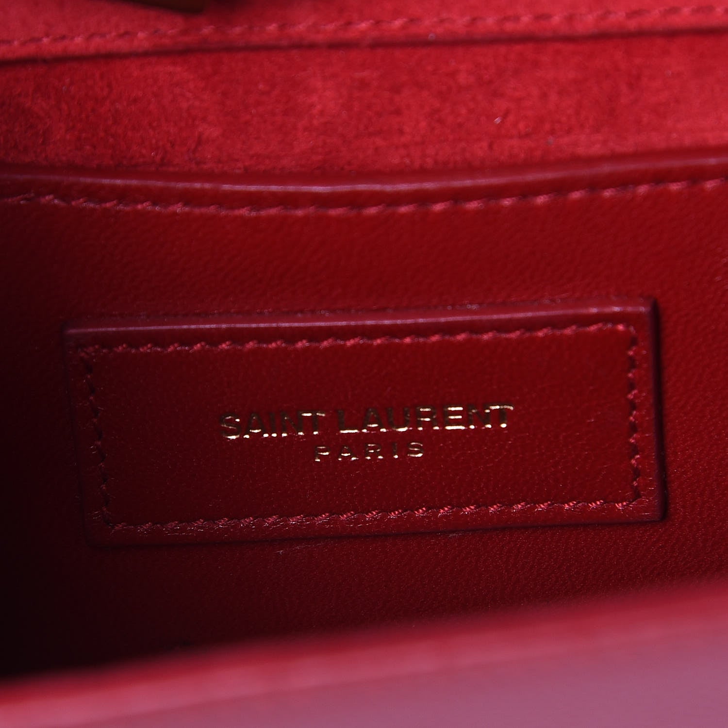 Saint Laurent Grain De Poudre Small Monogram Kate Satchel Red 8 of 8