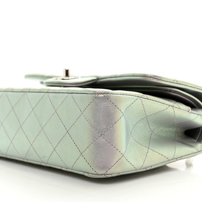 Chanel Iridescent Calfskin Quilted Small Double Flap Light Purple 10 of 12