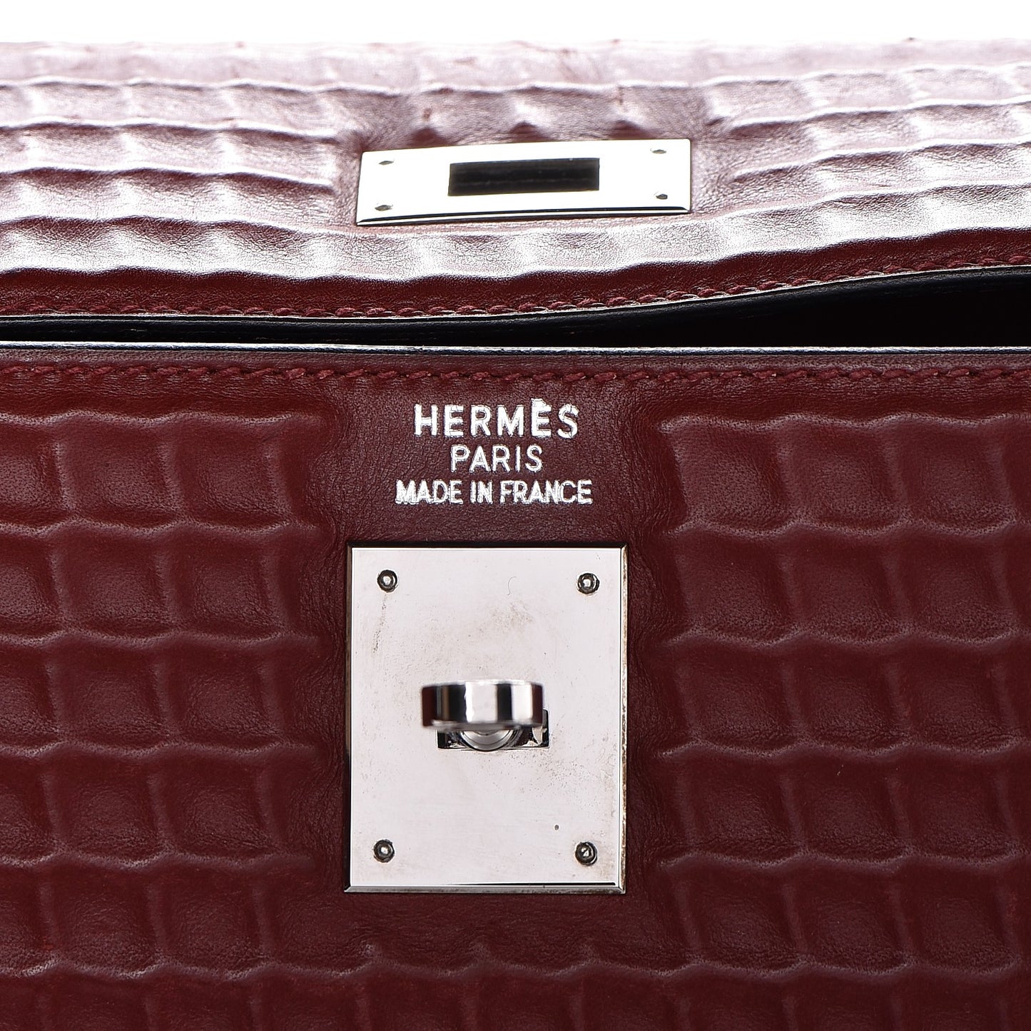Barenia Sellier Waffle Kelly 35 Rouge H