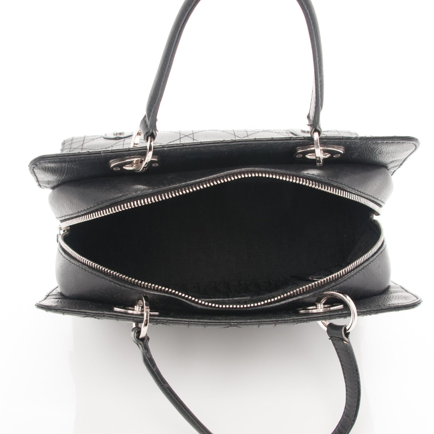 Calfskin Cannage Tote Black
